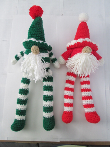 Gnomes/ 2 Christmas Gnomes Handcrafted large size NEW /Clearance/Reduced Price