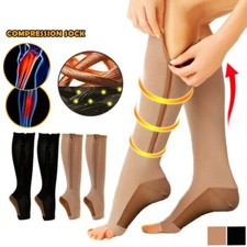3 Pair Zipper Compression Socks Support Socks To Prevent Varicose Veins Fat Burn