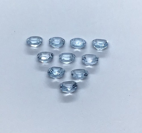 Cojín de topacio azul cielo natural corte facetado AAA piedras preciosas sueltas joyería surtida - Imagen 9 de 24