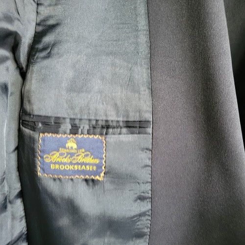 Chaqueta Blazer Brooks Brothers Para Hombre Talla 41R Un Botón Negro Esmoquin Noche - Imagen 9 de 15