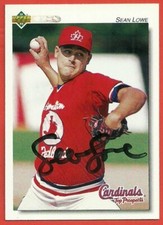 SEAN LOWE - 1992 Upper Deck #119  Minor League Autographed Card