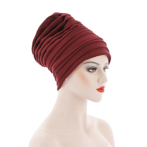 Cappelli Aso Oke africani cravatta automatica gel matrimonio donna hijab berretto copricapo avvolgenti - Foto 19 di 24