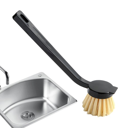 2 Dish Brush Long Handle Kitchen Scrubber Cleaning Brush Hand Cleaning Pot Brush - Picture 6 of 12