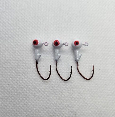 100 piezas - 1/16 OZ CABEZAS PLANTILLA BARBA #4 GANCHO HOZ ROJO PINTADO ¡TODOS LOS OJOS ABIERTOS! - Imagen 8 de 8