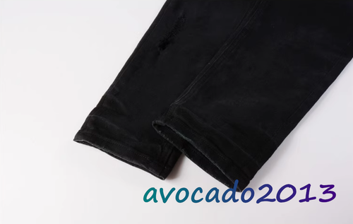 NEU KSUBI Herren Distressed Schwarz Ripped Jeans Slim Fit Hose Freizeithose - Bild 6 von 11