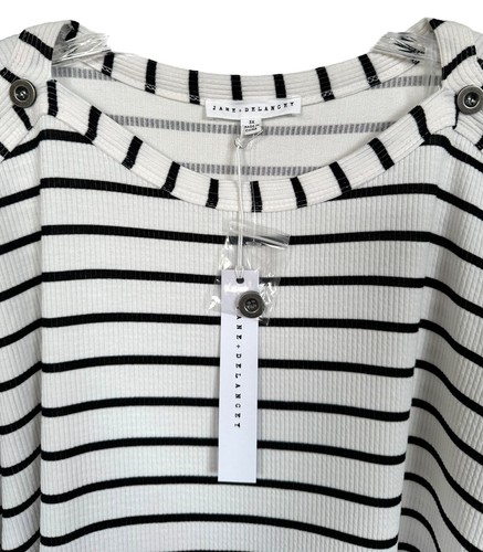 Jane and Delancey Women's Blouse Top 3/4 Sleeve Plus Size 3X Black White Striped - Bild 3 von 9