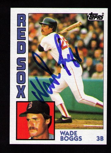 1984 Topps #30 Wade Boggs SIGNED AUTOGRAPHED NRMT card Boston Red Sox HoF - Picture 1 of 2