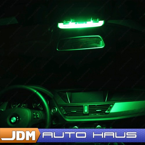 13 piezas Paquete de luz LED interior verde libre de errores ajuste 2004-2010 BMW X3 E83 - Imagen 6 de 12