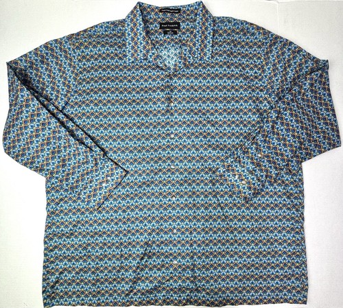 Paul Fredrick 3XL Classic Fit Peacock Long Staple Cotton Party Club Disco Dance - Picture 9 of 9