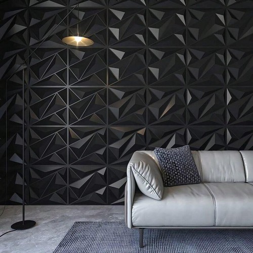 3D Wall Panels 12x12in with Tape, Geometric Textured Decor for Home & Office - Picture 3 of 381