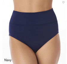 Trimshaper Women's Brief Bikini Swimsuit Bottom Sizes: 10, 12, 14, 16, 18 Navy