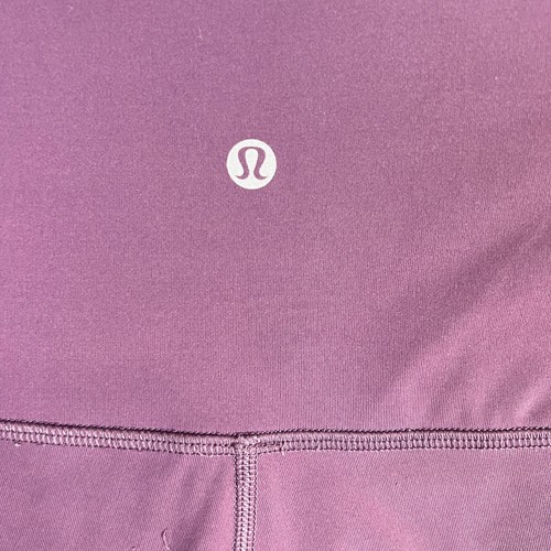 Lululemon Wunder Train High Rise Crop 21'' Women 10 Purple Culf Mesh Scallop Hem - Picture 4 of 11