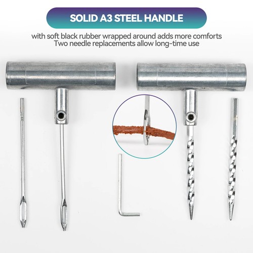 Portable Car Tire Repair Kit 23Pcs DIY Easy Repair Tyre Puncture Repair Tool - Picture 9 of 11