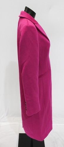Ann Taylor Women's Wool Blend Chesterfield Coat AR8 Rich Pink Berry Size 2XS - Picture 3 of 5