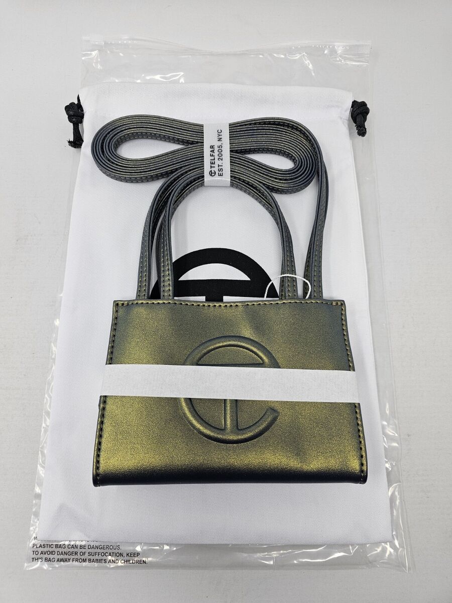 Silver telfar bag small sale