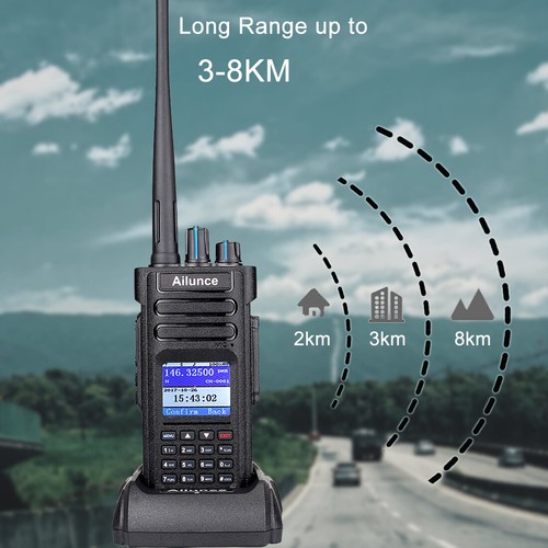 DMR Ailunce HD1 Walkie Talkie Ham Radio FPP UHF/VHF IP67 &AY04 Yagi Antenna - Bild 17 von 19