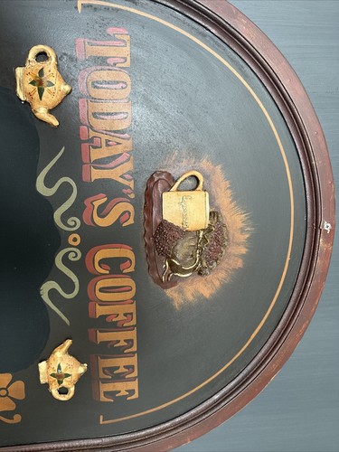 Vintage Englishtown Coffee Shop "Today's Coffee" Chalkboard 3D Menu Wall Sign - Picture 2 of 2