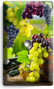 TUSCAN VINEYARD WINE BARREL GRAPES LIGHT DIMMER WALL PLATE ...