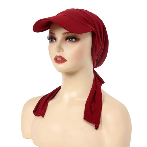 Muslim Women Summer Outdoor Visor Headscarf Sun Hat Turban Head Wrap Bandana Cap - Picture 6 of 24