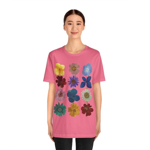 Pressed Flowers Art - Unisex Jersey Short Sleeve Tee - Bild 175 von 205