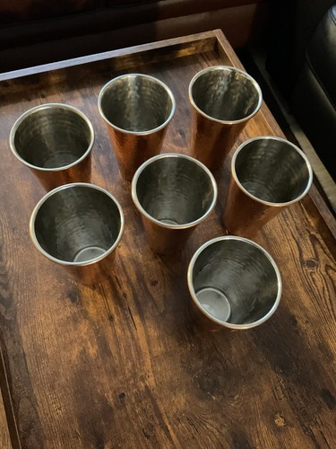 Acero inoxidable chapado en cobre martillado 16 OZ. Vaso Compre 6 y obtenga 1 gratis - Imagen 2 de 3