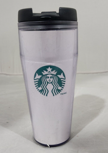 Starbucks Tasse Classic Tumbler Travel White Green Logo 2014 16 oz - Bild 1 von 4