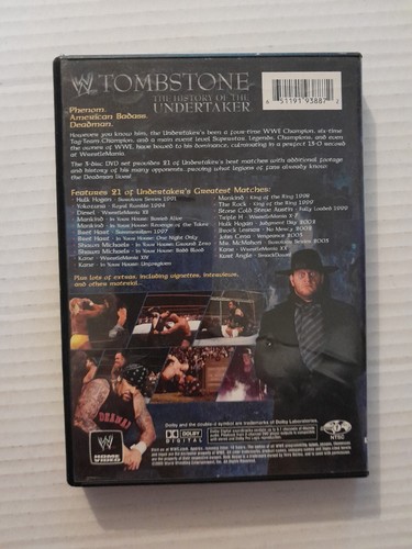 WWE - Tombstone: The History of the Undertaker (DVD, 2005, 3-Disc Set) W/Insert - Picture 3 of 7