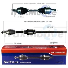 For Volvo C30 C70 S40 V50 2.4L 2.5L Front Set of Left & Right CV Axle Shafts