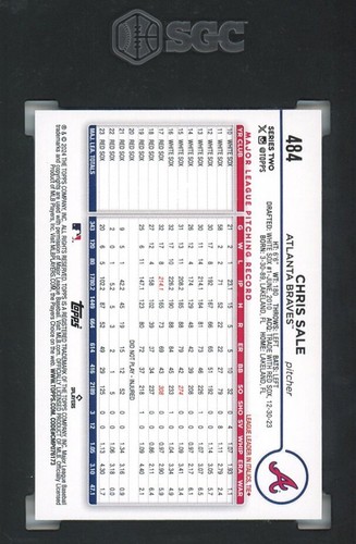 Chris Sale 2024 Topps Silver Patterned Foilboard #484 SGC 9.5 Braves - Picture 2 of 2