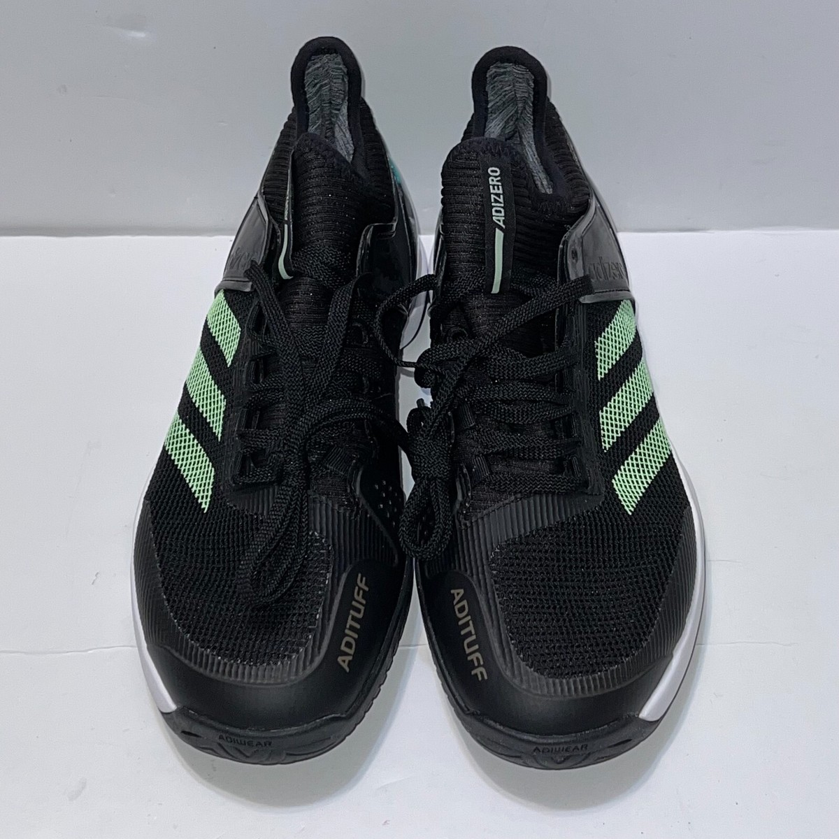 NEW Adidas Adizero Ubersonic 2 Men's Size 7 Black Glow Green Tennis Shoes EG2596