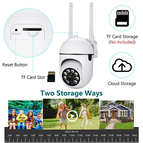 2.4WiFi Wireless IP Camera Outdoor Home Surveillance Color Night Vision Cam - Picture 3 of 13