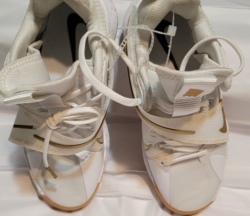 Nike React Hyperset SE Indoor Court Shoes White Gold Mens 3.5 Ladies 5 - Picture 6 of 8