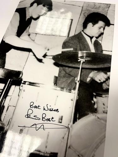 Foto promocional firmada con autógrafo de los Beatles de Pete Best - Imagen 6 de 7