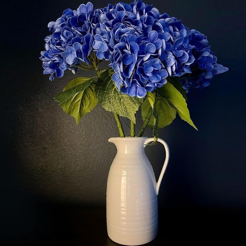 Farmhouse Pitcher Vase for Flowers- Ceramic Pitcher Vase White Flower Vase fo... - Picture 3 of 3