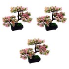 3 Pieces Artificial Topiary Bonsai Tree Fake Trees for Home Decor