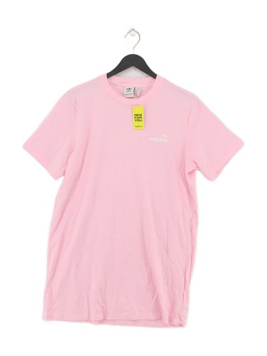 Adidas Women's Midi Dress UK 14 Pink 100% Cotton T-Shirt Dress - Picture 1 of 6