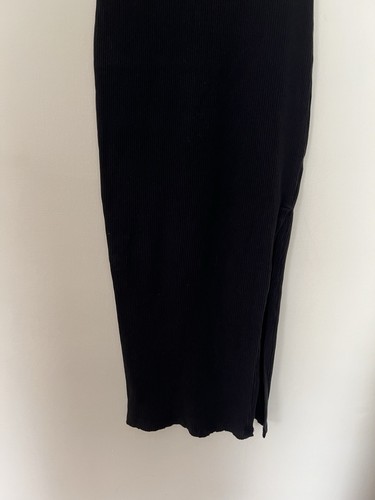 Victoria’s Secret Womens Pure Black Short Sleeve Midi Slip Dress XS Stretch Chic - Picture 7 of 15