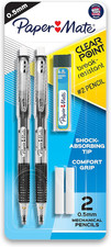 Paper Mate Clearpoint Mechanical Pencils, 0.5Mm Break-Resistant HB 2 Lead, Eras
