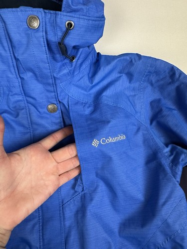 Columbia Pouration II Kapuzenjacke Omni-Tech Damen XS blau Einzelhandel 100 $ - Bild 6 von 11