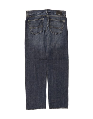 Pantalones de mezclilla rectos Hugo Boss Scout para hombre W34 L32 azul algodón DO48 - Imagen 2 de 4