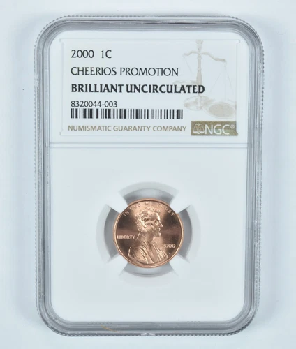 2000 Lincoln Memorial Cent Cheerios Promotion BU NGC Brown Label *4439