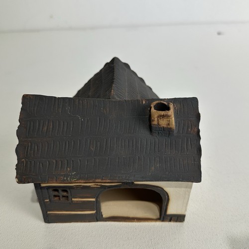 Czech Handmade Ceramic House Prague Pottery Hostinec Cottage Candle Holder - Picture 5 of 7