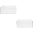 2pcs Gewebebox Abdeckung Transparentes Gewebebehälter klarer Gewebeorganisator