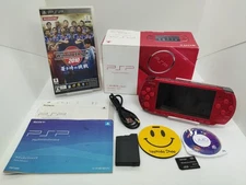 Sony PlayStation Portable PSP 3000 Console Monster Hunter Hunters Pack Black Red