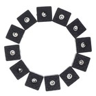  12 Pcs Square Rubber Feet Furniture Leg Cup Anti Skid Pads for Speaker