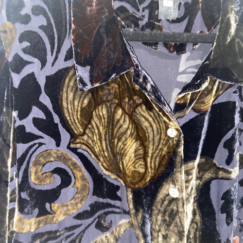 Citron Santa Monica Blouse Womens Large Silk Velvet Burnout Whimsigoth Fairy Top - Picture 9 of 10