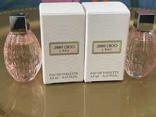 Jimmy Choo L'EAU/ Eau de Toilette Women Deluxe MINI EDT 0.15 fl oz/4.5ml NIB X2