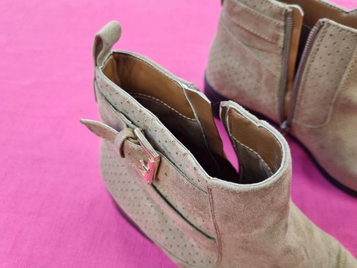 F&F Women's Low Block Heels Ladies Ankle Boot Brown UK 5 EUR 38 - Picture 5 of 16