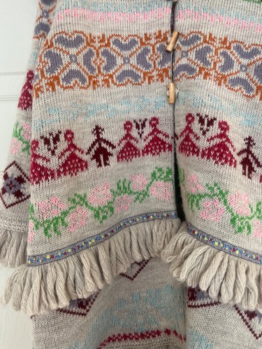 Oilily girls sweater wool blend multi 8 10 12 vintage Italy - Picture 4 of 11