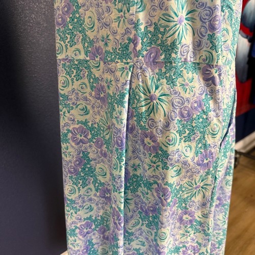 Lanz of Salzburg Blue & Purple Cotton Nightgown Mumu, Size XL - Picture 7 of 9